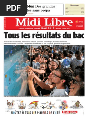 Edition Du Soir Spéciale Bac 2015 - 