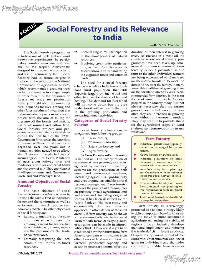 Social Forestry | PDF