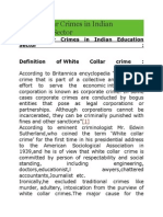 White Collar Crimes in Indian Education Sector