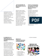 Triptico Medios de Comunicación