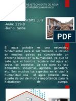 Planeamiento y Abastecimiento de Agua Potable en Asentamientos