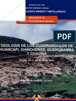 Geología - Cuadrangulo de Huancapi (28ñ), Chincheros (28o), Querobamba (29o) y Chaviña (30o), 1996