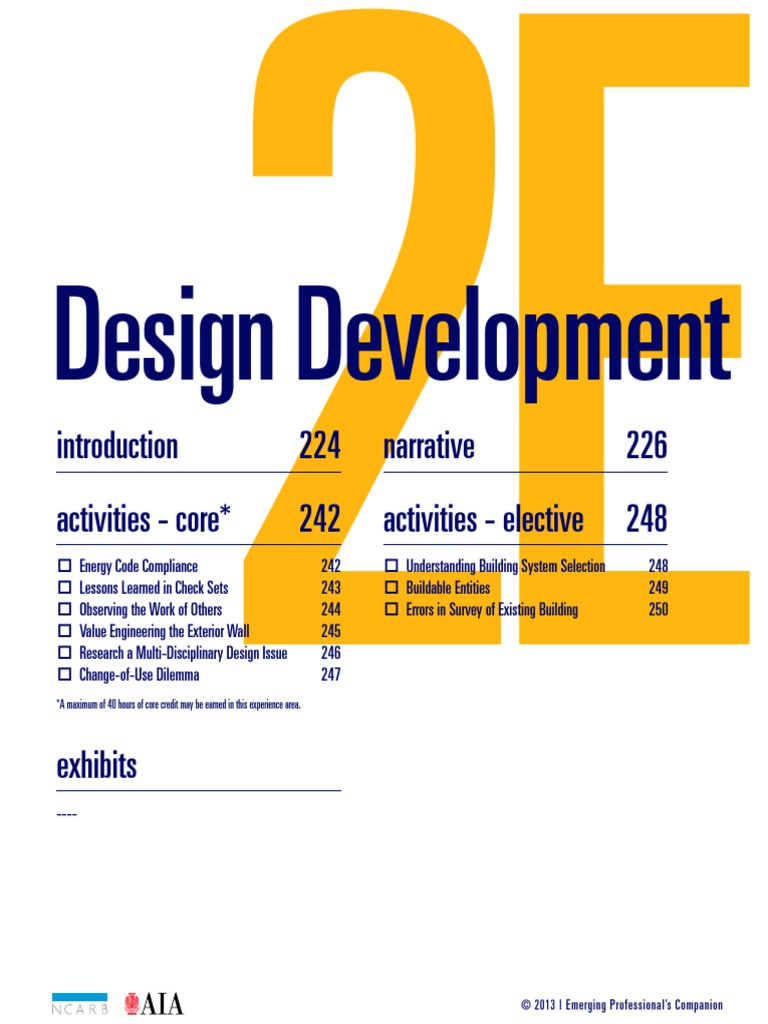 Design Development: Activities - Core 242 224 Narrative 226 Activities ...