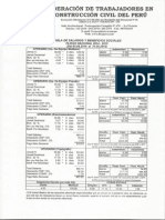 Tabla Salarial Construccion Civil 2014 - 2015