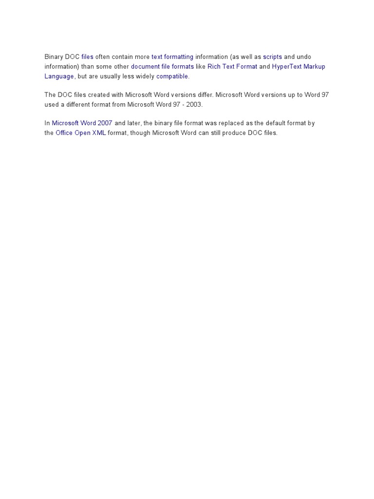 Understanding Binary DOC File Formats | PDF