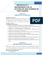 Mantenimiento infraestructura vivienda 3 plantas