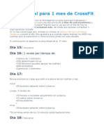 Rutina Final para 1 Mes de CrossFit PDF