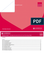 Scheme of Work Psychology Classes and Contents