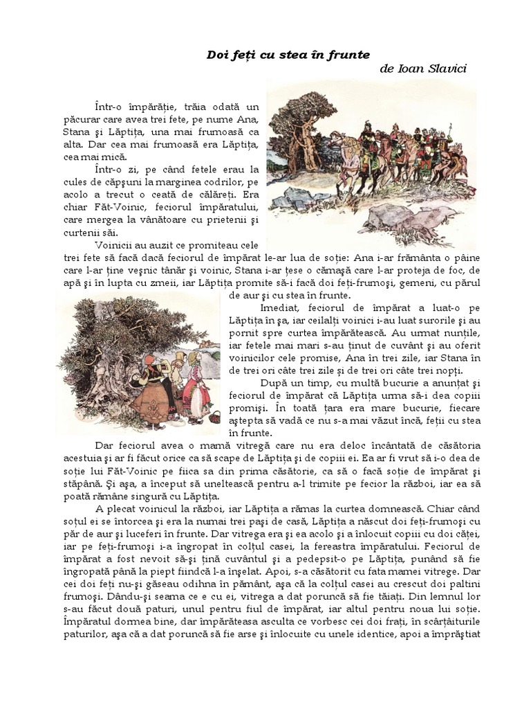 Doi Feti Cu Stea in Frunte | PDF