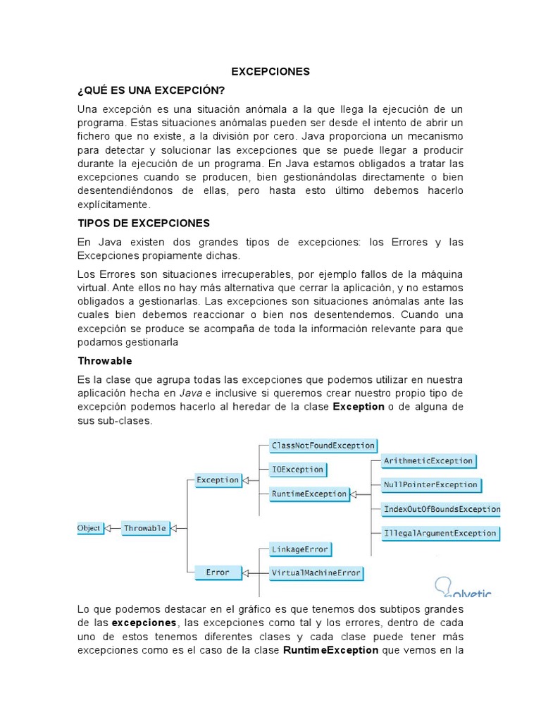 Gestión de Excepciones en JDBC | PDF | Java (lenguaje de programación ...