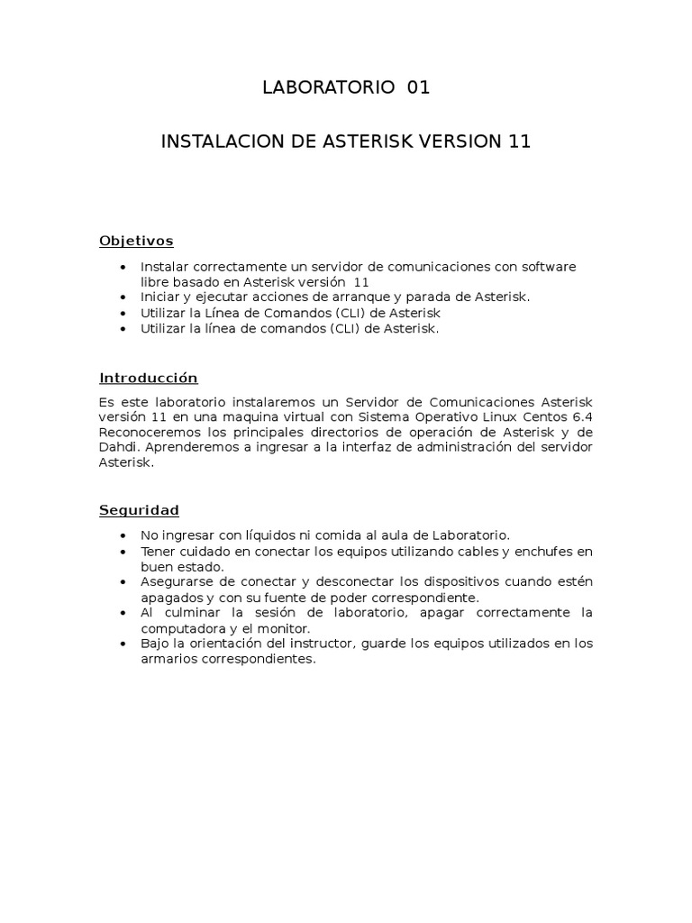 Instalación de Asterisk 11 en CentOS | PDF | Interfaz de línea de ...