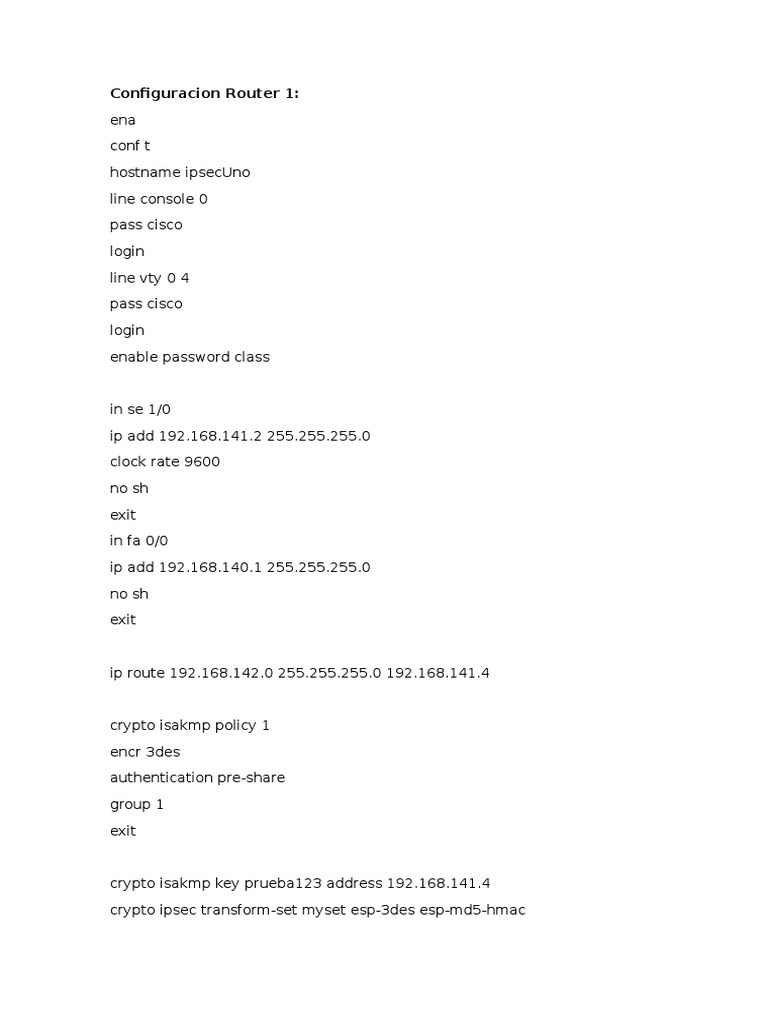 Router IPSec Configuration Guide | PDF