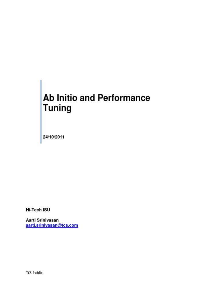 Ab Initio ETL Performance Tuning Guide | PDF | Data Warehouse | Scalability