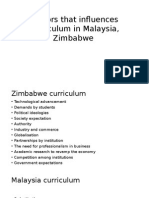 Factors That Influences Curriculum in Malaysia, Zimbabwe
