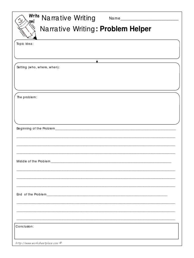 narrative writing worksheet pdf