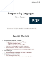 Intro To Programming Languages