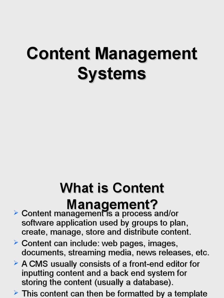 Content Management Systems | PDF | Computers