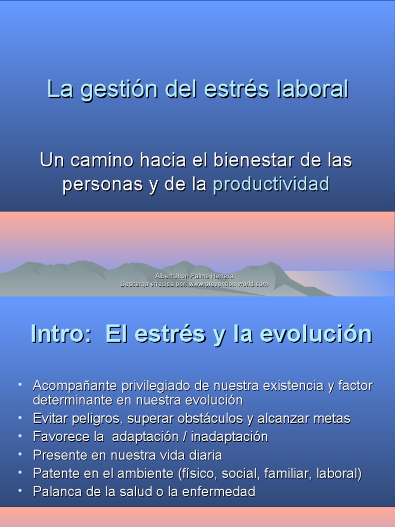 Gestión del Estrés Laboral y Bienestar | PDF | Salud y bienestar