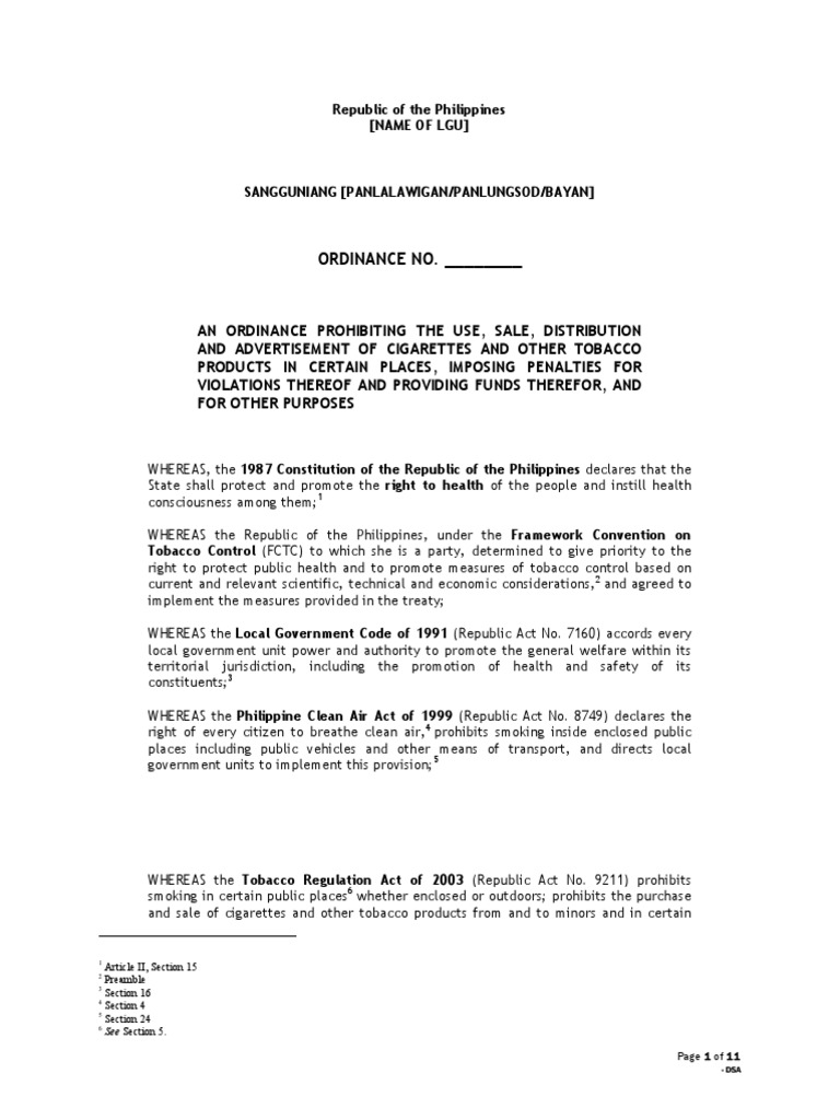 model_template_anti_tobacco_ordinance_for_lgus.pdf Traffic Ticket