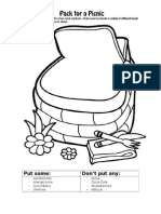 Pack for a Picnic (worksheet)