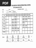 Timetable for LMH