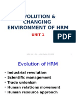 Evolution & Changing Environment of HRM