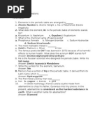 Science Quiz Bee Questions (Chemistry)