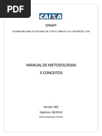SINAPI Manual de Metodologias e Conceitos v002