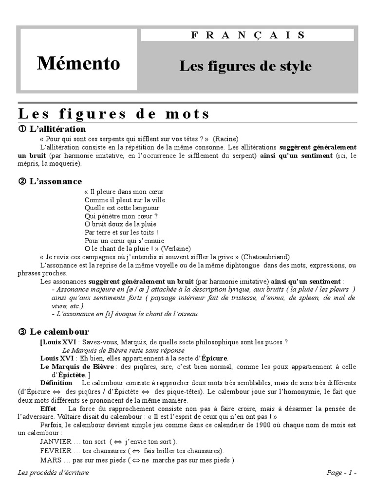 Les figures de style  Metaphor  Definition
