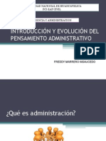 Ag01-Introducción y Evolución Del Pensamiento Administrativo