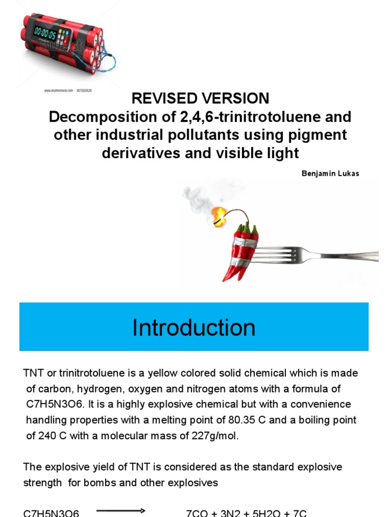Revised Version Decomposition of 2,4,6-Trinitrotoluene and Other ...
