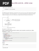 C Programming While and Do