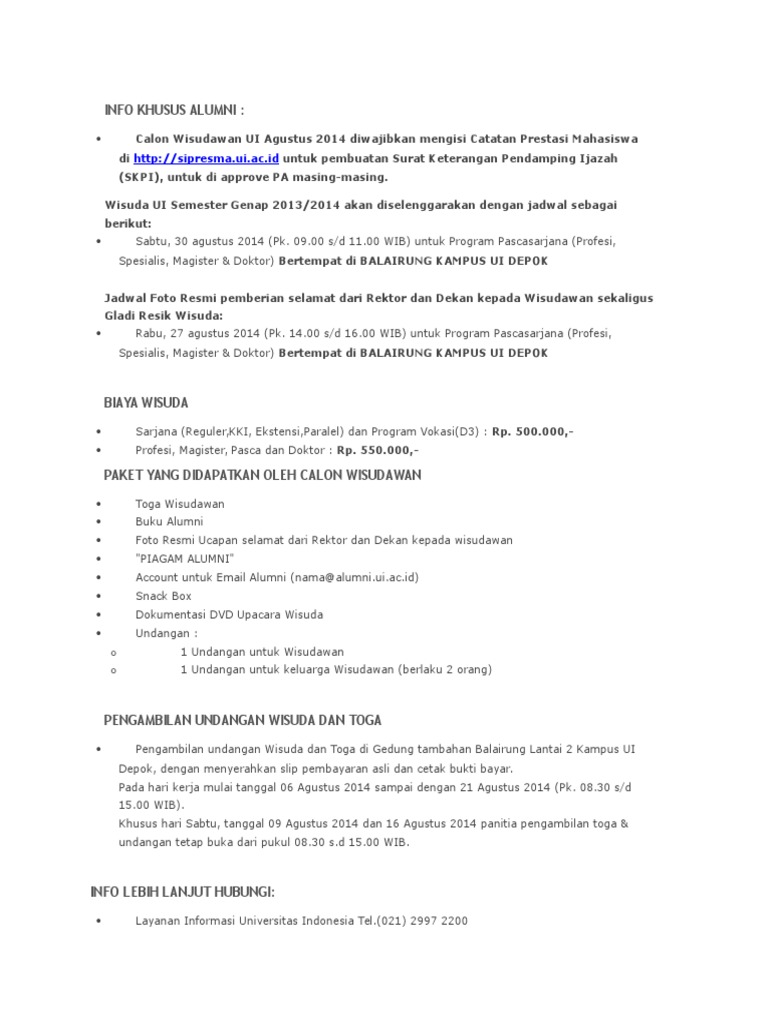 46+ Contoh Undangan Wisuda Ui Gratis