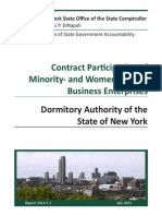 Comptroller Report On MWBE and DASNY
