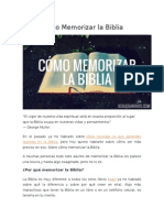 Cómo Memorizar La Biblia