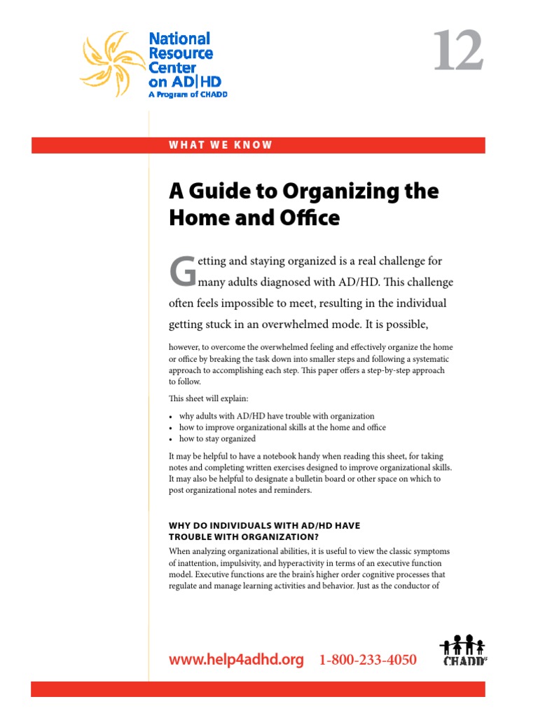 A Guide To Organizing The Home and Office | PDF | Executive Functions ...