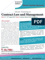 NLSIU's 3 Day Contract Law Course 