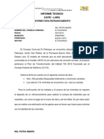 Informe Tecnico de Refinanciamiento C.C El Palenque San Rafael 1