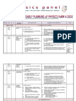 Yearly Planning F4 Physics 2010