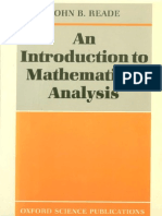 Introduction To Mathematical Analysis