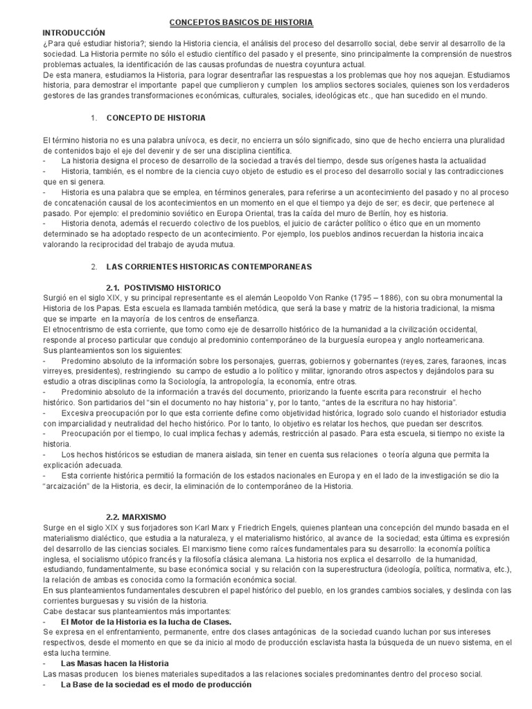Conceptos Basicos de HistoriaTema 1 PDF marxismo