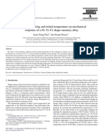 Effect of Annealing and Initial Temperature on Mechanical