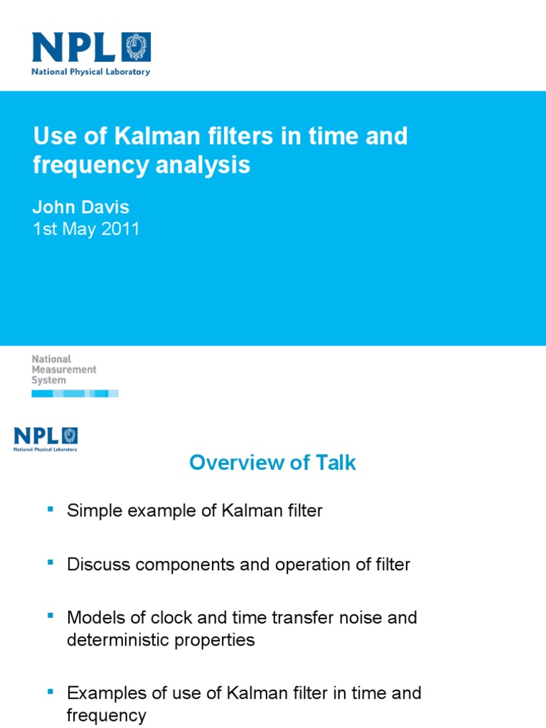 Kalman Filters in Time and Frequency Analysis | PDF | Kalman Filter ...