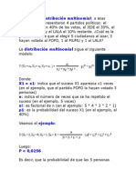 Ejemplo de Distribución Multinomial