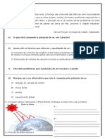 1º Avaliação de Ciências - 2º Triimestre