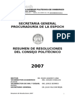 Resoluciones ESPOCH 2007