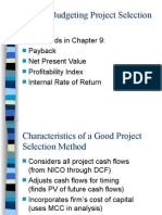 Capital Budgeting Project Selection Methods