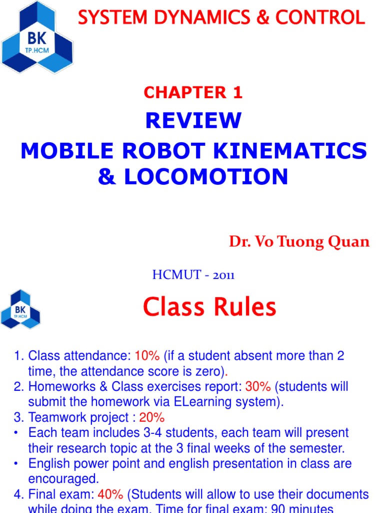 Mobile Robot Kinematics Overview | PDF | Kinematics | Cartesian ...