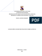 Análise Crítica Do Discurso Filológico Sobre As Línguas