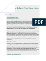 Transfusion-Related Acute Lung Injury (Trali) : Description and Incidence